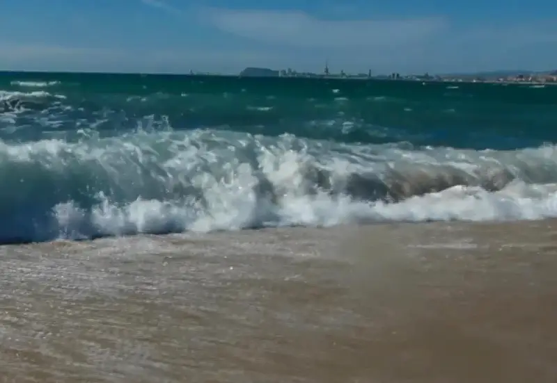 Strand mit Blick nach Barcelona