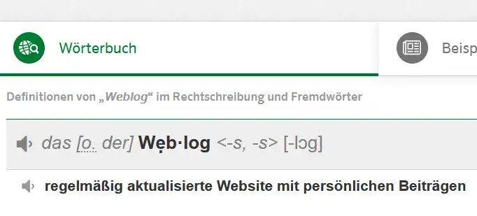 Rechtschreibung Weblog